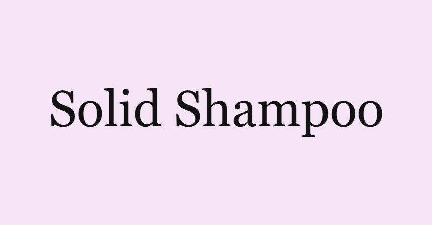 Solid Shampoo