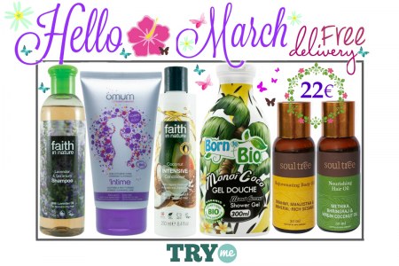 SOLD OUT Organic Beauty Box - Hello March Try Me Kit