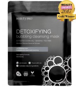 BeautyPro DETOXIFYING Bubbling Cleansing Sheet Mask with Activated Charcoal