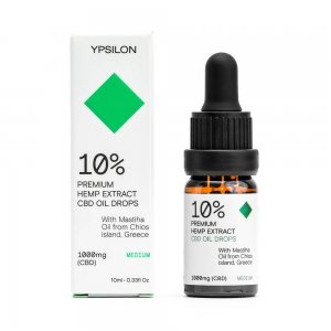 YPSILON 10% (1000mg) “MEDIUM” Premium Hemp Extract Drops with Chios Mastiha Oil
