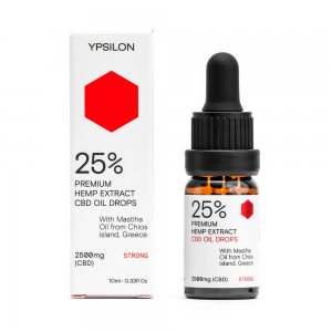 YPSILON 25% (2500mg) “STRONG” Premium Hemp Extract Drops with Chios Mastiha Oil