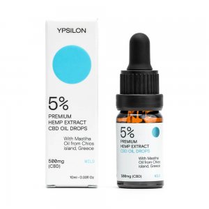 YPSILON 5% (500mg) “MILD” Premium Hemp Extract Drops with Chios Mastiha Oil